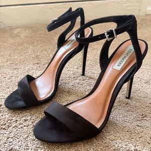 Steve Madden Landen ankle strap sandal in black suede